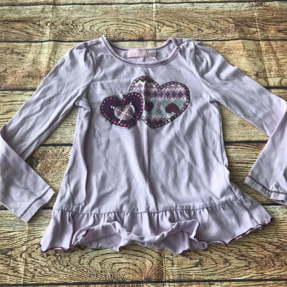 Justice Kids Headquarters Lot of 2 Shirt Bundle Girls' Size 6 Purple